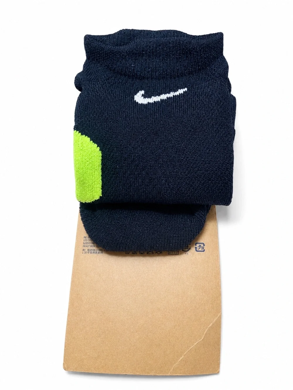 Nike Midweight Dri-FIT No-Show Socks - Black & Neon Green